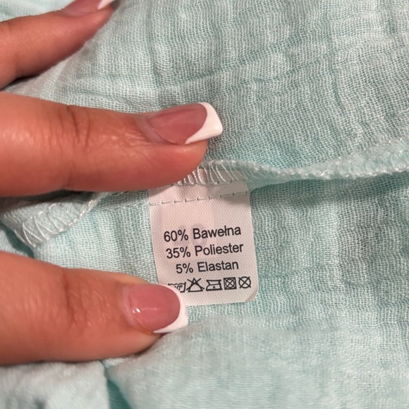 LAMANUEL THE LABEL Women’s Light Aqua Ruffle Mini Dress - Picture 10 of 14